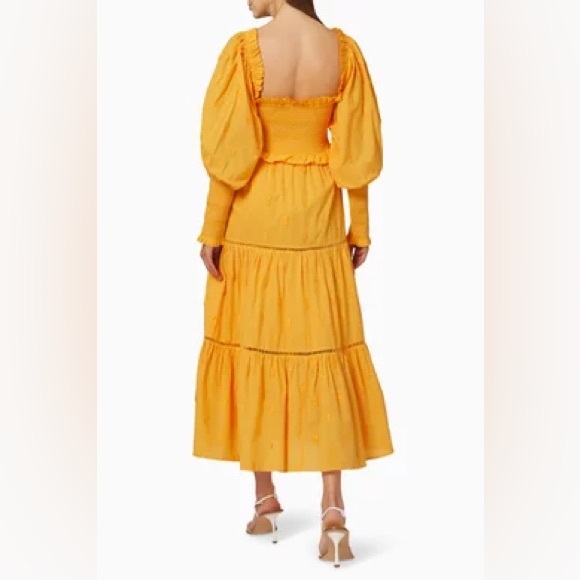 Farm Rio Yellow 3D Pineapple Midi Dress - Picture 9 of 10